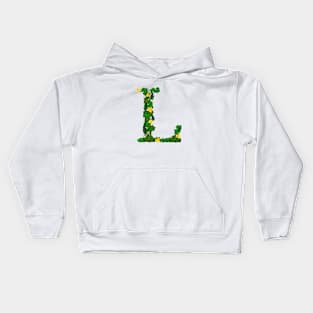 Illustrated letter - L Kids Hoodie